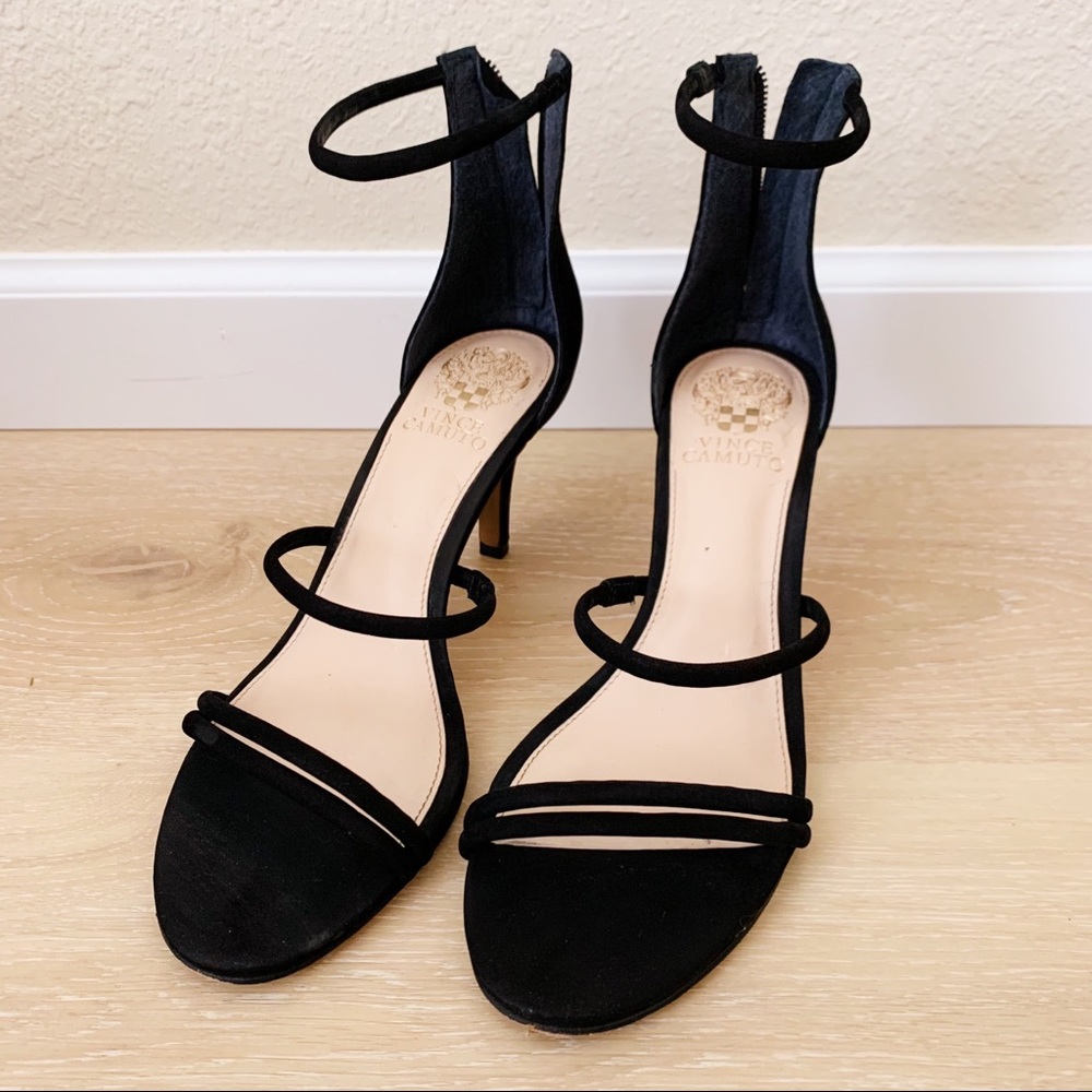 Vince Camuto Black Strappy Heels